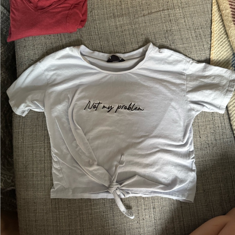 Jay Jay’s Australia “Not My Problem” White Knot Front Graphic Tee